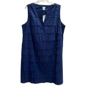 Chicos- navy ruffled dress - NWT - Size 3 (1150)
